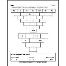 Sixth Grade Addition Worksheets - Addition with Decimal Numbers Worksheet #1