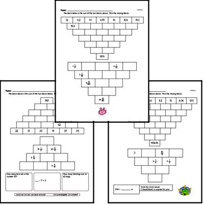 Addition - Two-Digit Addition Mixed Math PDF Workbook for Sixth Graders