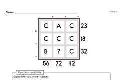 Addition Logic with Math Number Comparisons Challenge Problem