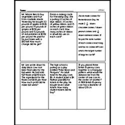 Sixth Grade Addition Worksheets Worksheet #14