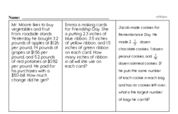 Sixth Grade Addition Worksheets Worksheet #14