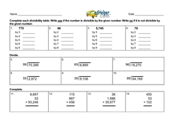 1st Quarter Math Assessment for Sixth Grade - Few Mixed Review Math Problem Pages