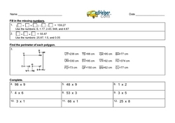 3rd Quarter Math Assessment for Sixth Grade - Few Mixed Review Math Problem Pages