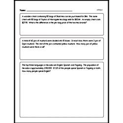 Sixth Grade Data Worksheets Worksheet #2