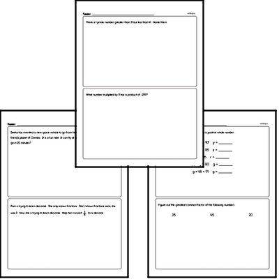 Division - Division without Remainders Mixed Math PDF Workbook for Sixth Graders