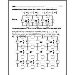 Sixth Grade Fractions Worksheets - Adding Fractions | edHelper.com