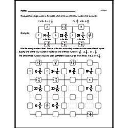 Sixth Grade Fractions Worksheets - Addition and Subtraction of Mixed Numbers Worksheet #3