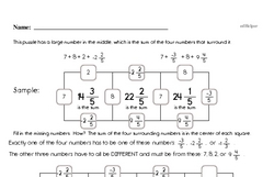 Sixth Grade Fractions Worksheets - Addition and Subtraction of Mixed Numbers Worksheet #3