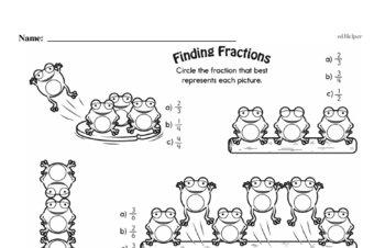 Fractions - Comparing Fractions Mixed Math PDF Workbook for Sixth Graders