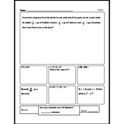 Sixth Grade Fractions Worksheets - Fractions and Equivalence Worksheet #1
