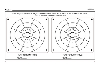 Addition Mad Minute Timed Addition Math Drill Pages for Sixth Graders