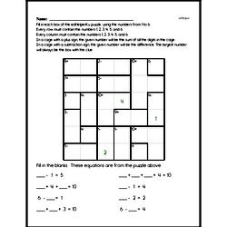 Sixth Grade Math Challenges Worksheets - Puzzles and Brain Teasers Worksheet #7
