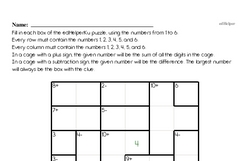 Sixth Grade Math Challenges Worksheets - Puzzles and Brain Teasers Worksheet #7