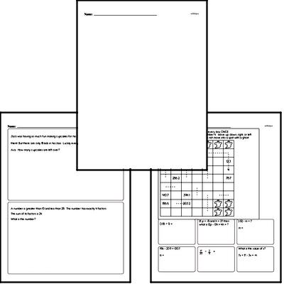 Free Sixth Grade Math Minutes PDF Worksheets | edHelper.com
