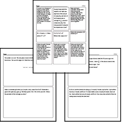 Math Word Problems - Fraction Word Problems Workbook (all teacher worksheets - large PDF)