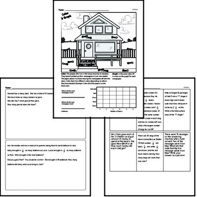 Math Word Problems - Multi-Step Math Word Problems Mixed Math PDF Workbook for Sixth Graders