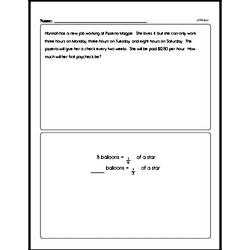 Sixth Grade Math Word Problems Worksheets - Multi-Step Math Word Problems Worksheet #1