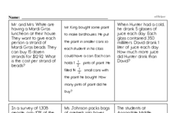 Sixth Grade Math Word Problems Worksheets - Multi-Step Math Word Problems Worksheet #3