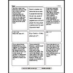 Sixth Grade Math Word Problems Worksheets - Single Step Math Word Problems Worksheet #3