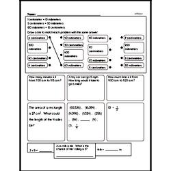 Measurement - Length Mixed Math PDF Workbook for Sixth Graders