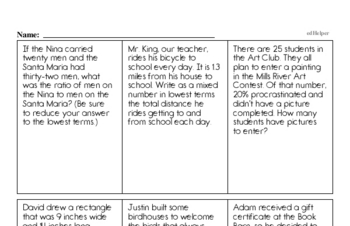 Measurement - Measurement Word Problems Mixed Math PDF Workbook for Sixth Graders