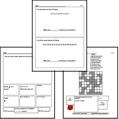 Measurement - Measurement and Equivalence Mixed Math PDF Workbook for Sixth Graders
