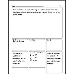 Sixth Grade Measurement Worksheets Worksheet #6