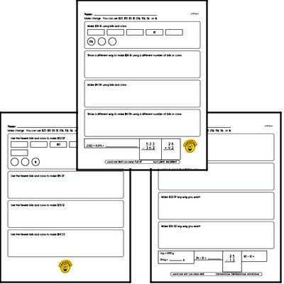 Free Sixth Grade Money Math PDF Worksheets | edHelper.com