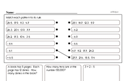 Number Sense - Decimal Numbers Mixed Math PDF Workbook for Sixth Graders