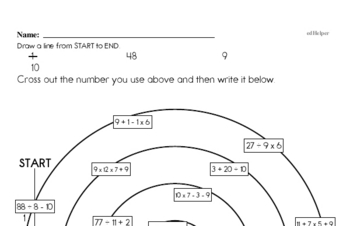 Number Sense - Order of Operations and Use of Parentheses Workbook (all teacher worksheets - large PDF)