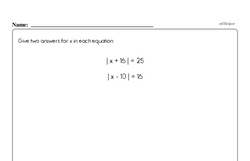 Sixth Grade Number Sense Worksheets - Solving Basic Algebraic Equations Worksheet #1