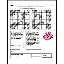 Sixth Grade Number Sense Worksheets - Solving Basic Algebraic Equations Worksheet #4