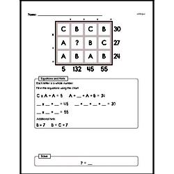 Sixth Grade Number Sense Worksheets - Solving Basic Algebraic Equations Worksheet #8