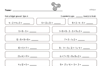 Sixth Grade PDF Math Worksheets - Free Printable Math PDFs | edHelper.com