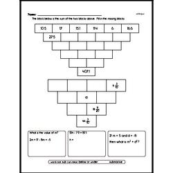 Sixth Grade Number Sense Worksheets Worksheet #6