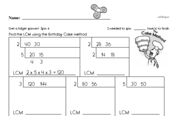 Free Sixth Grade Number Theory PDF Worksheets | edHelper.com