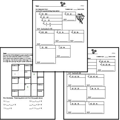 Free Sixth Grade Number Theory PDF Worksheets | edHelper.com