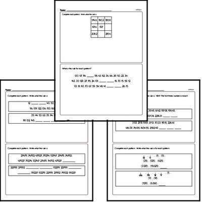 Pattern and Number Sequence Challenge Workbook