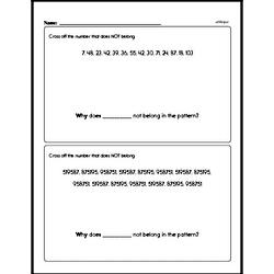 Pattern Worksheets - Free Printable Math PDFs Worksheet #153