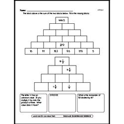 Subtraction - Subtraction with Decimal Numbers Mixed Math PDF Workbook for Sixth Graders