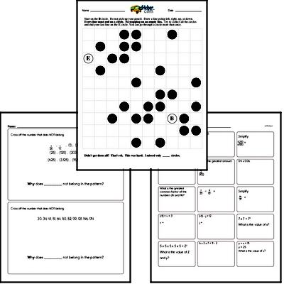 October Fun Packets - Small 5-7 Page Worksheets<BR>Use for homework, in the classroom, or for fast finishers.