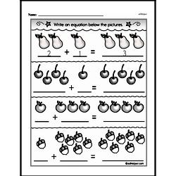 Kindergarten Addition Worksheets - Addition and Patterns of 1 More Worksheet #9