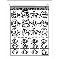 Kindergarten Addition Worksheets - Addition within 10 Worksheet #57