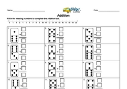 Using Dominoes to Teach Addition Within 10 Worksheet