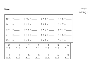 Addition Mixed Math PDF Workbook for Kindergarten