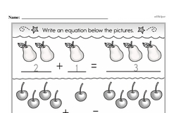 Kindergarten Addition Worksheets Worksheet #1
