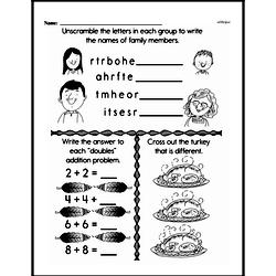 Kindergarten Addition Worksheets Worksheet #99