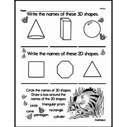 kindergarten geometry worksheets 3d shapes edhelpercom