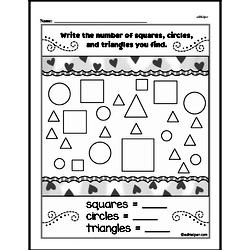Kindergarten Geometry Worksheets - Comparing Shapes Worksheet #9