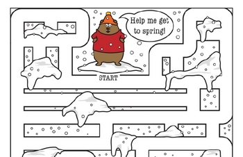 Kindergarten Groundhog Day Worksheets Activity Book (more challenging)